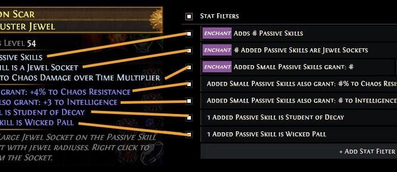 How to Search Cluster Jewels Poe Trade